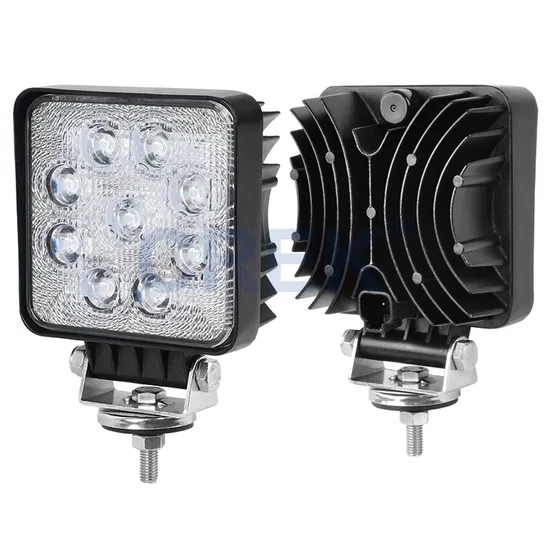 4 Inch Forklift Excavator Dozer Square Flood LED Work Light, 27W Tractor Harvestor Cabin Working Lamp