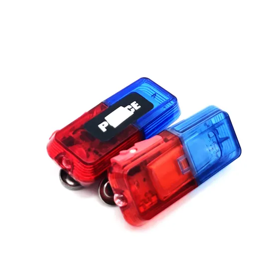 USB Recharge Gravity Sensing Function Red and Blue LED Flashing Lamp Security Strobe Shoulder Light 
