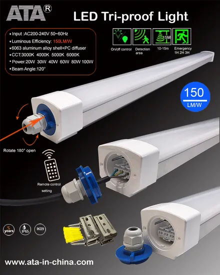 Security LED Strip Light Linear Batten Tri