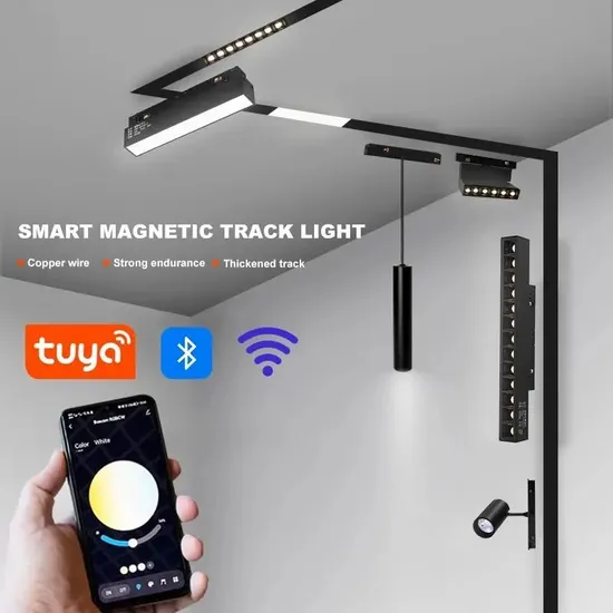 High Quality Aluminum Low Voltage 48V Smart Dali Rail LED Magnetic Track Lights System 