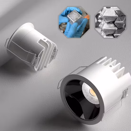 55mm Cut out Smart Bathroom Bedroom Square Round LED Indoor Commercial Lighting Panel Recessed Downlight Ceiling Recessed COB Spotlight Spot Down Light
