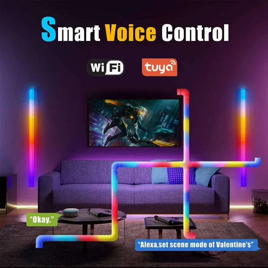 RGB Smart Wall Lamp Newly Dimmable DIY Room Decoration Wall Light