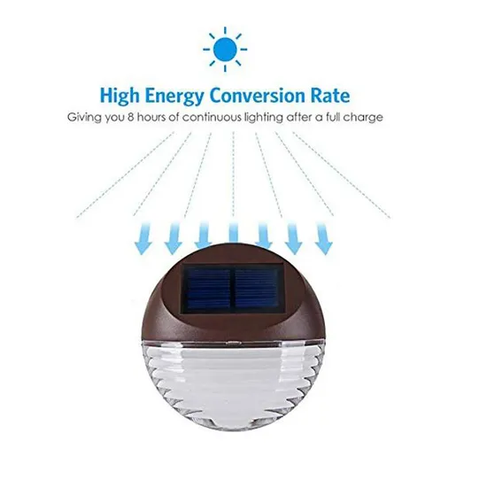 4 Pack Wireless Buried Rechargeable Power Supplies 2 LED Solar Fence Lights Outdoor Step Deck Lights for Garden Path Stair Wall 