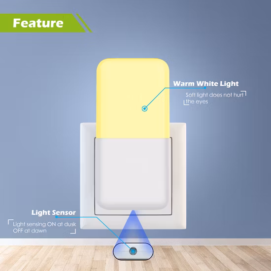 PIR Infrared Motion Sensor Wireless Auto Smart Control Us EU 110V 230V Mini LED Plug in Night Light Lamp for Bedroom